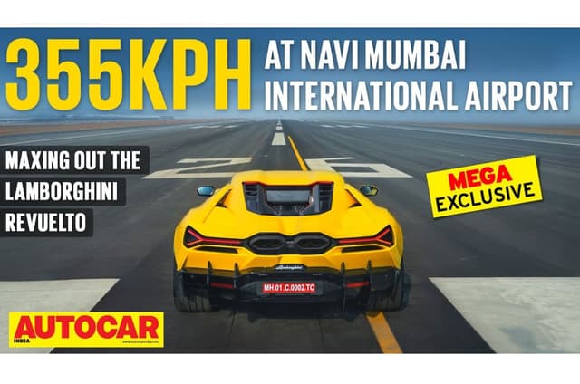 Lamborghini Revuelto top speed run at Navi Mumbai International Airport